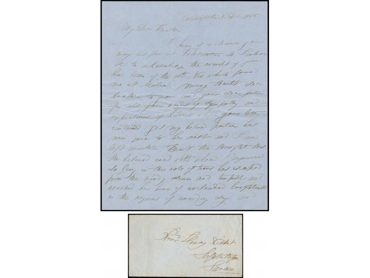 INTER ISLAND MAIL: 1855, Saluafata to Safatulafa/Sarau, cover with compelte contents dated "Saluafata 3. Dec. 1855", from Rev