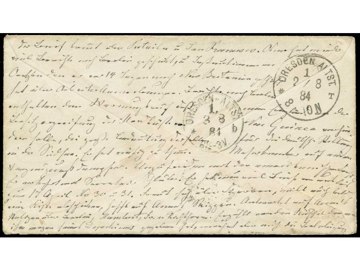 APIA MUNICIPAL POST OFFICE, 1882-86: "APIA JUN 17" cds. on cover franked with US 1882 Garfield 5 c. cancelled with cork, addr