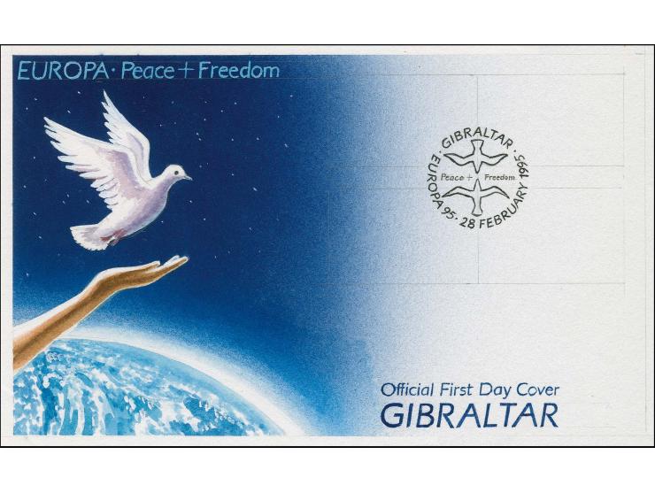 Dove - Original watercolour artwork by Jennifer Toombs as used for the Official First Day Cover (actual size) on board sugges