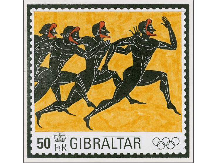 Ancient Greek Athletes - Original artwork by Keith Bassford (London College of Printing now living in Denmark) denominated 50