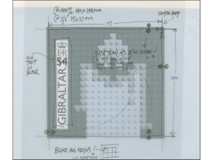 Candle - Black & white photographic proof by Keith Bassford with two overlays with various notations, 250 x 210, image size 1