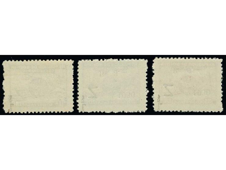 1930, Zeppelin 1,50-6 b. with overprint inverted, unused o.g., signed Bühler