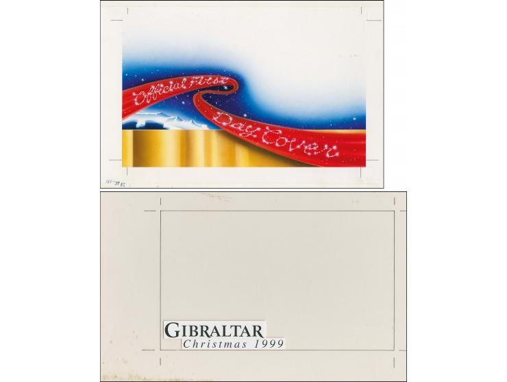 Original watercolour artwork designed by Simon Williams as used for the Official First Day Cover, on card image size 260 x 16