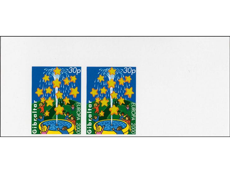 Fountain of Stars 30p, three imperf proof pairs as issued except without Royal Cypher mounted on Cartor presentation card