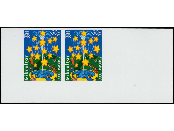 Fountain of Stars 30p, eight imperf proof pairs as issued (with Royal Cypher) unmounted mint.