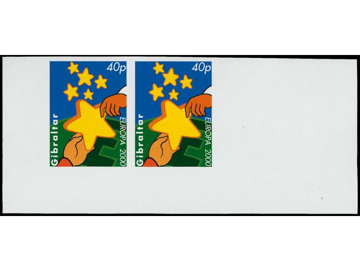 Exchanging Star 40p imperf proof pair as issued except without Royal Cypher unmounted mint