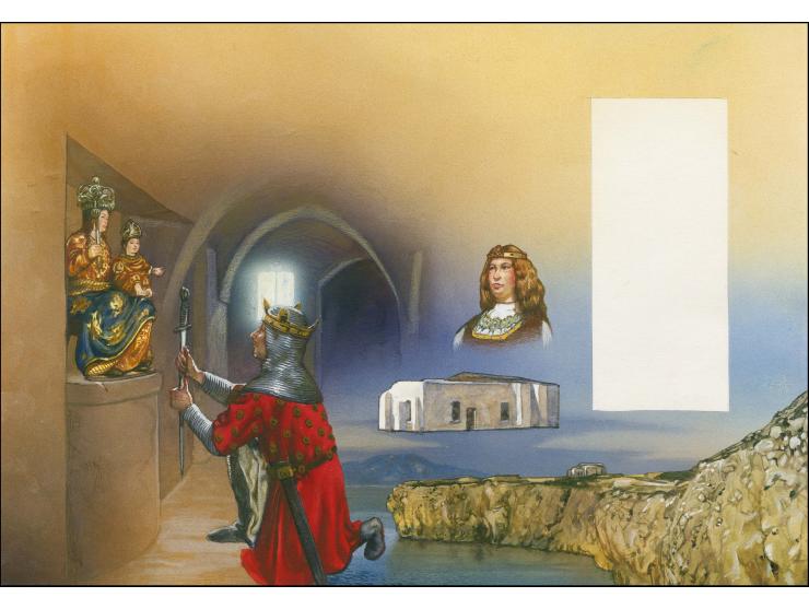 Coat of Arms - Original water colour artwork by Christian Hook (Design by Stephen Perera) as used for background of booklet p