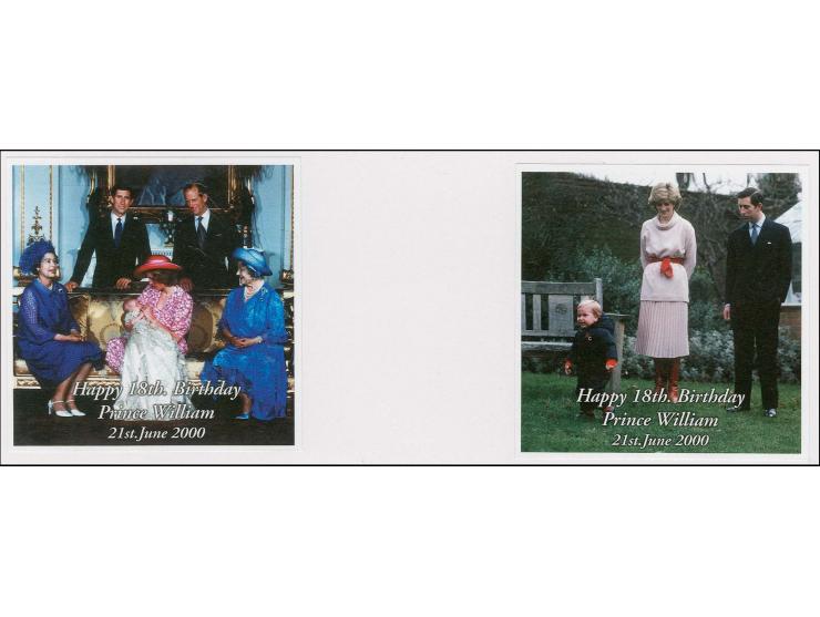 2 imperf label proofs (twice stamp size as used for inter-paneau gutter) mounted on Cartor presentation card