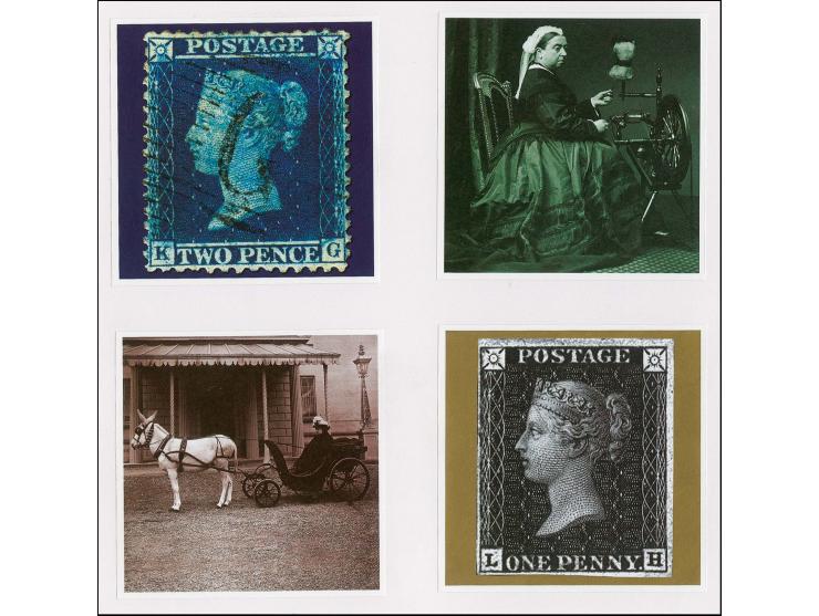 Three sets of 4 imperf label proofs (twice stamp size as used for inter-paneau gutter) mounted on Cartor presentation card