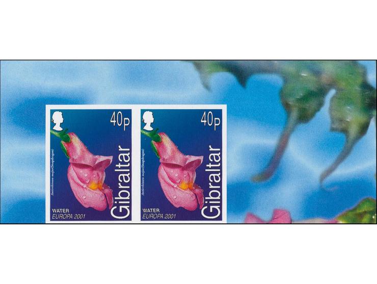 Snapdragon 40p imperf proof pair as issued mounted on Cartor presentation card