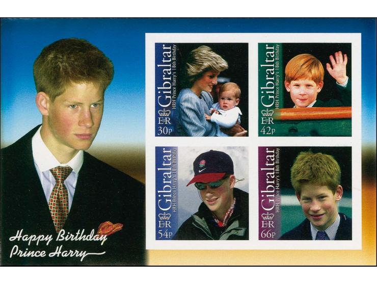 Two imperf m/sheet mounted on Cartor presentation card, as issued except the 66p value shows an unissued portrait, complete w