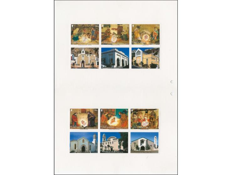 Imperf proof set of 6, each se-tenant with label, mounted in BDT folder
