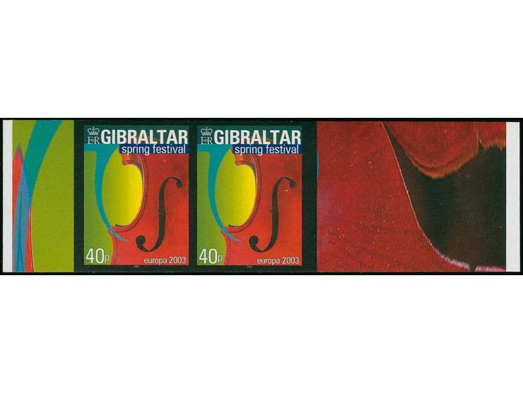 Spring Festival 40p, four imperf proof pairs unmounted mint as issued except margins shown in black with white imprint date