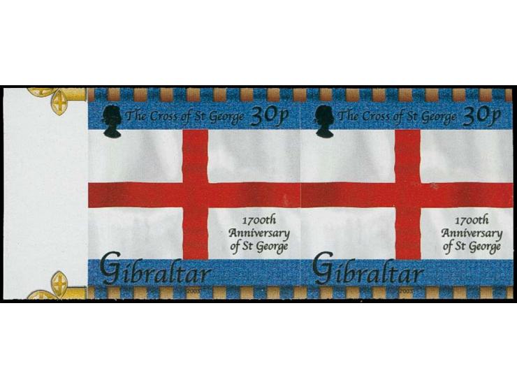 Flag30p, 16 imperf proof pairs as issued unmounted mint