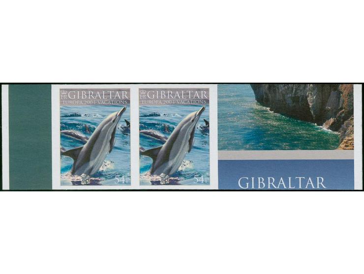 Dolphins 54p imperf proof pair as issued unmounted mint