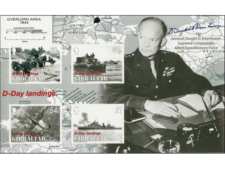 Operation Overlord m/sheet - three Imperf m/sheets as issued except 38p & 47p value are denominated 30p & 54p respectively, m