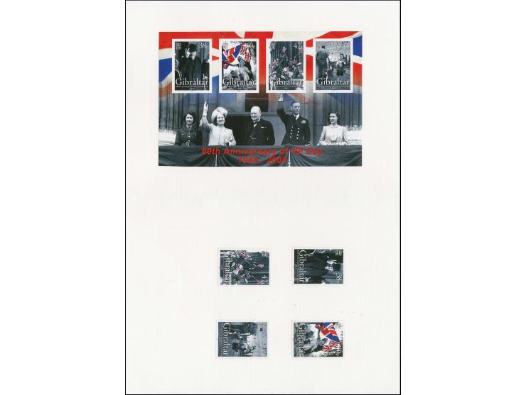 Imperf proof set of 4 plus m/sheet as issued mounted in BDT folder