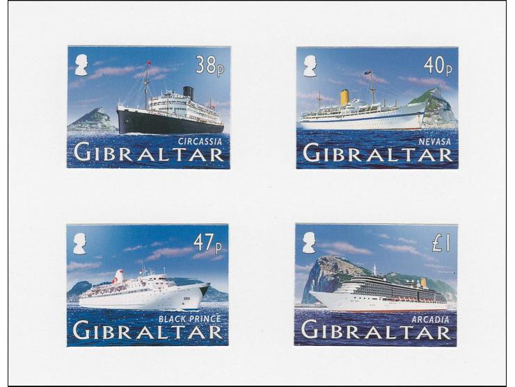 Two imperf proof sets of 4 as issued mounted on card with Cartor details at foot.