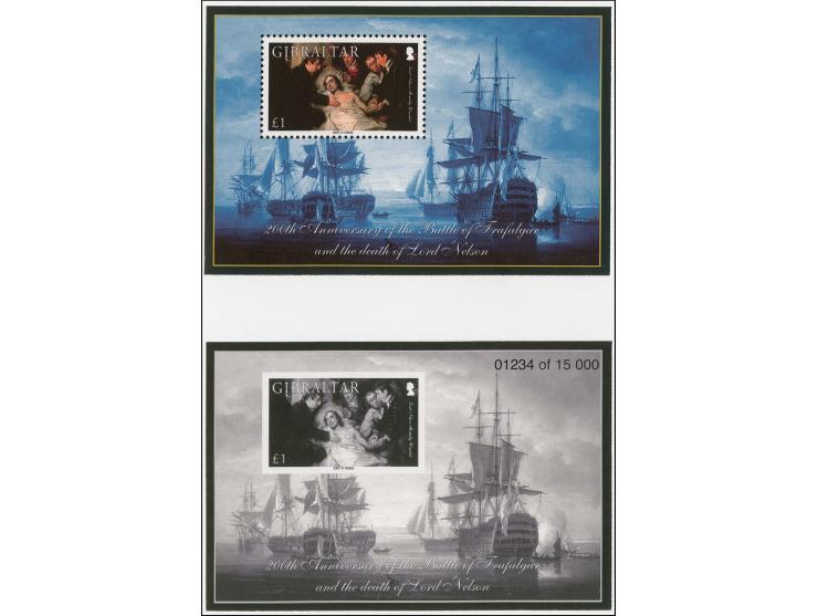 Two imperf proofs of m/sheet as issued except perfs printed in black dots and type faces are lighter, plus proof of black pri