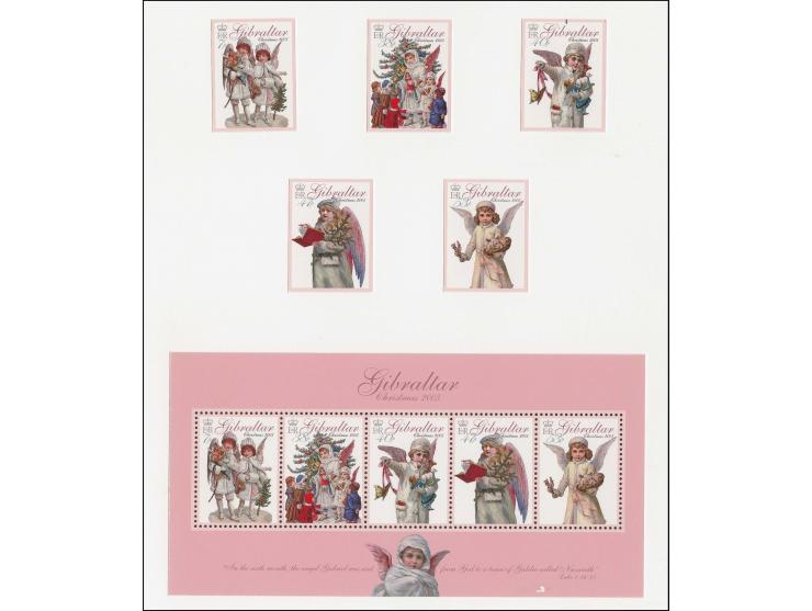 Two imperf proofs of m/sheet and set of 5 as issued except perforations printed as dots on m/sheet, all mounted on Cartor pre