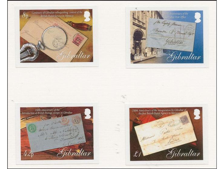 Imperf proof, two sets of 4 as issued mounted in BDT folder