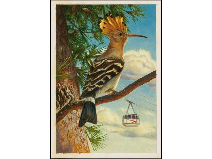 Hoopoe - Original hand painted artwork by Jonathan Pointer (International award winning wildlife artist) designed by Stephen 