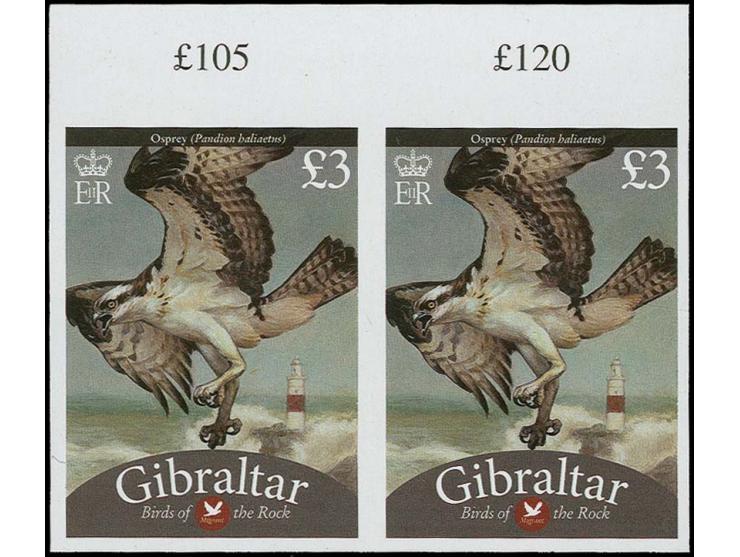 Osprey £3 - 24 imperf proof pairs unmounted mint