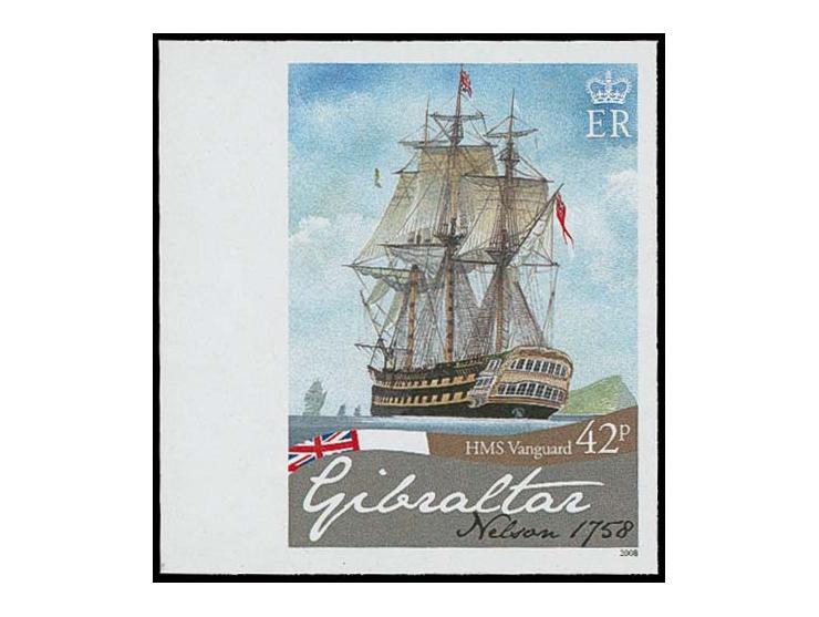 HMS Vanguard 42p, six imperf proofs as issued except Royal Cypher shown as ER (instead of EIIR) unmounted mint