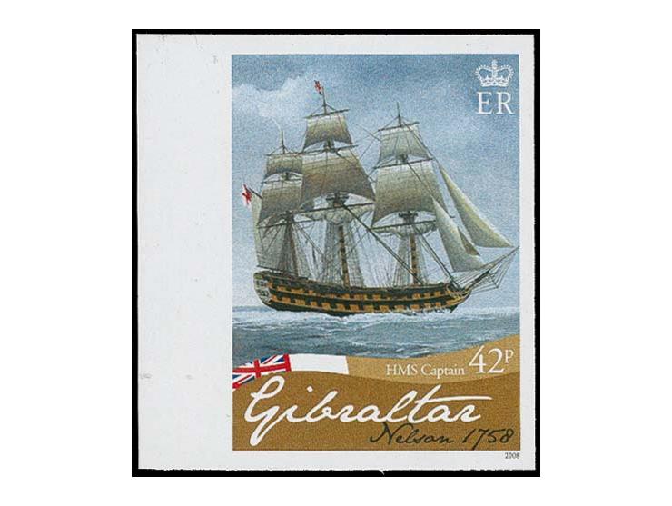 HMS Captain 42p, six imperf proofs as issued except Royal Cypher shown as ER (instead of EIIR) unmounted mint
