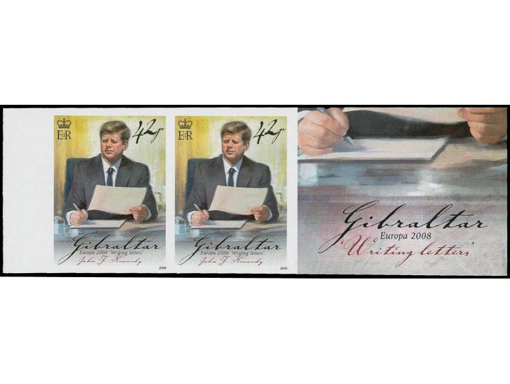 John F Kennedy (44p) four imperf proof pairs as issued except value shown as 42p unmounted mint