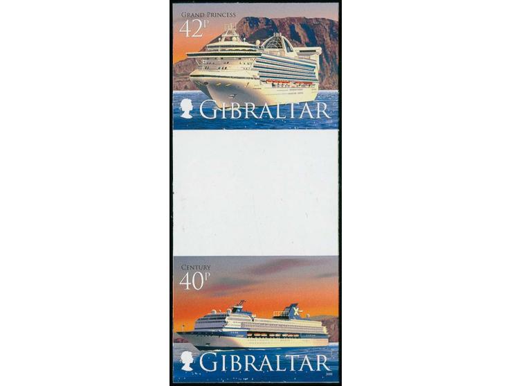 42p & 40p, eight vertical imperf se-tenant gutter proof pairs in issued colours unmounted mint. Note this is an unissued form