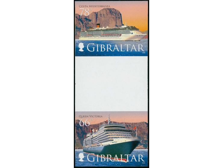 78p & 66p, eight vertical imperf se-tenant gutter proof pairs in issued colours unmounted mint. Note this is an unissued form