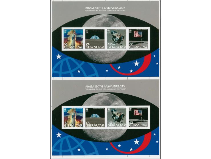 Imperf proof, four pairs of m/sheets in issued colours unmounted mint but minor creasing. Note this is an unissued format as 