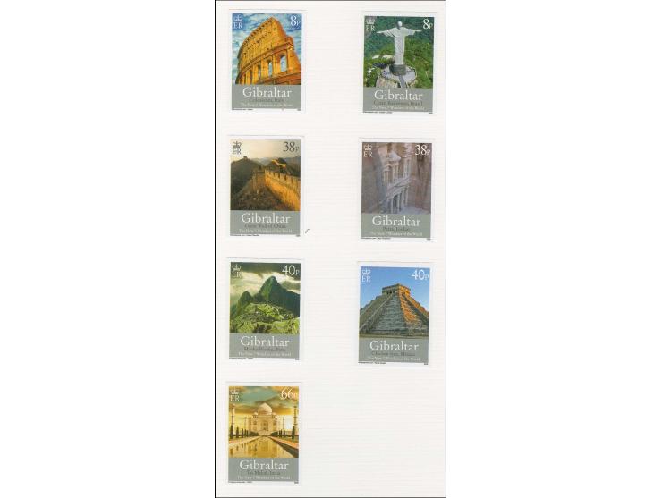 Imperf proof, two sets of 7 as issued except six values show the Royal Cypher as ER instead of EIIR, mounted in BDT presentat