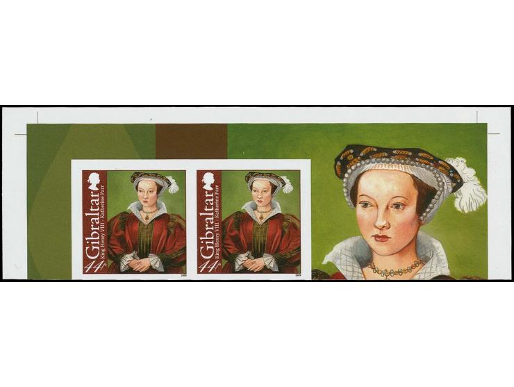 Katherine Parr 44p - three imperf proof pairs unmounted mint