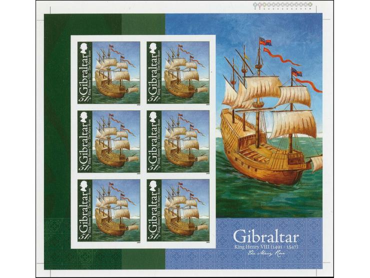 The Mary Rose 51 p - Imperf proof sheetlet of 6 unmounted mint