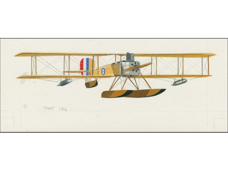 Short 184 - Original water colour artwork by John Batchelor (Design by Stephen Perera) as used for upper part of design of m/