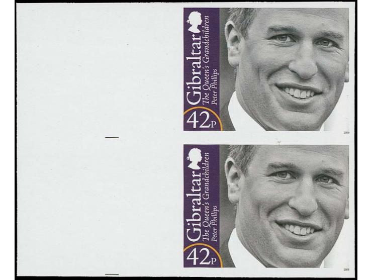 Peter Phillips 42p - eight imperf marginal proof pairs as issued unmounted mint