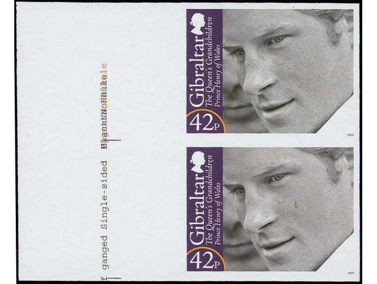 Prince Harry 42p - eight imperf marginal proof pairs as issued unmounted mint