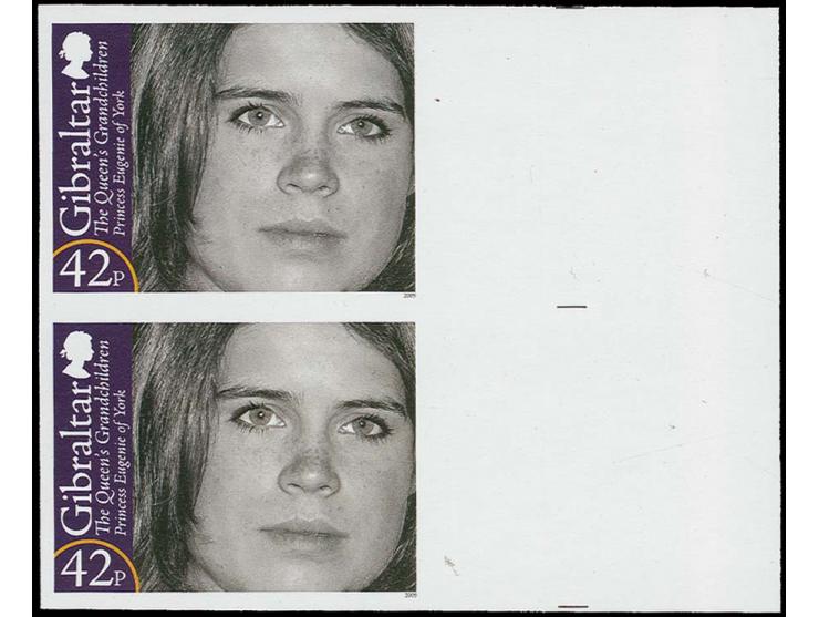 Princess Eugenie 42p - eight imperf marginal proof pairs as issued unmounted mint
