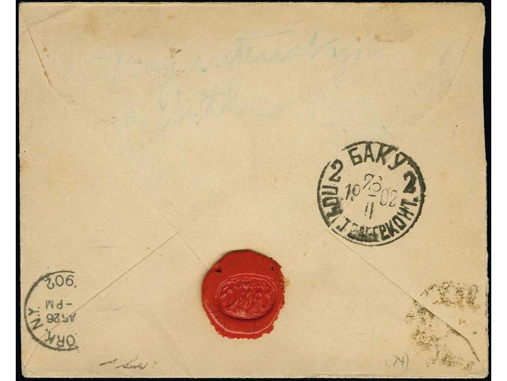 Handstamp on Adjutant provisional  issue 3 ch. together with overprint on normal issue 1 ch. (2), 2 ch. and 5 ch., tied by ov
