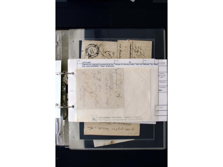 1806/51 (ca.), interesting collection with more than 90 covers,  including forwarders, many different cancellations, "Mitau" 