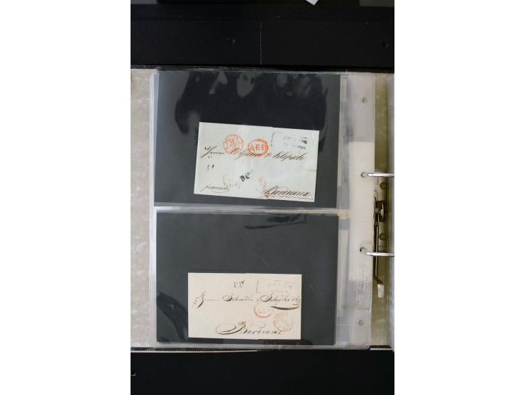1806/51 (ca.), interesting collection with more than 90 covers,  including forwarders, many different cancellations, "Mitau" 