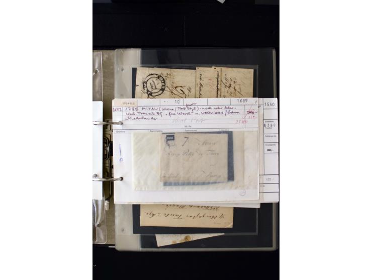 1806/51 (ca.), interesting collection with more than 90 covers,  including forwarders, many different cancellations, "Mitau" 