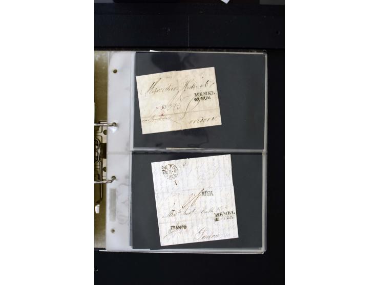 1806/51 (ca.), interesting collection with more than 90 covers,  including forwarders, many different cancellations, "Mitau" 