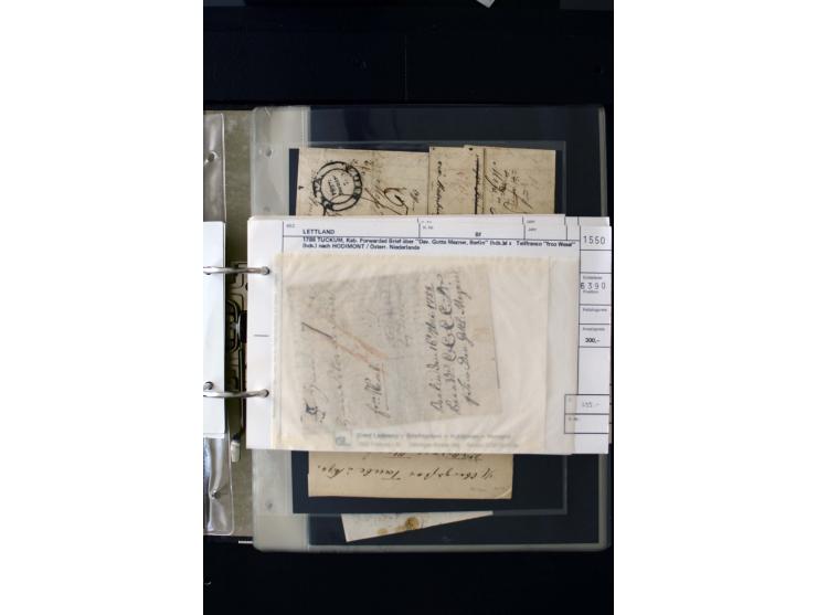 1806/51 (ca.), interesting collection with more than 90 covers,  including forwarders, many different cancellations, "Mitau" 