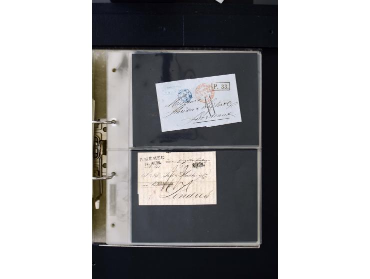 1806/51 (ca.), interesting collection with more than 90 covers,  including forwarders, many different cancellations, "Mitau" 