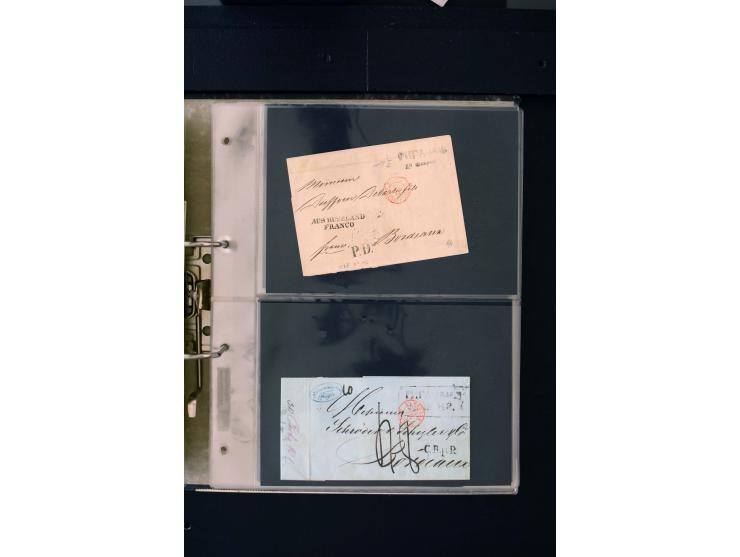1806/51 (ca.), interesting collection with more than 90 covers,  including forwarders, many different cancellations, "Mitau" 