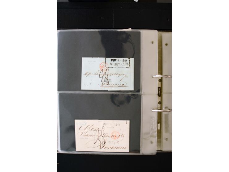 1806/51 (ca.), interesting collection with more than 90 covers,  including forwarders, many different cancellations, "Mitau" 