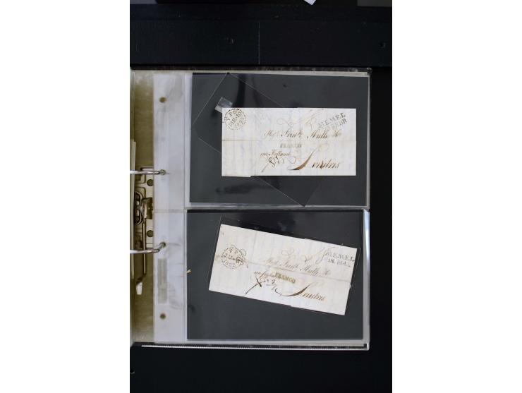 1806/51 (ca.), interesting collection with more than 90 covers,  including forwarders, many different cancellations, "Mitau" 